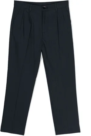 MONNALISA Pinstripe-pattern cotton trousers