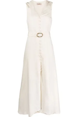 Twin-Set V-neck buttoned maxi dress