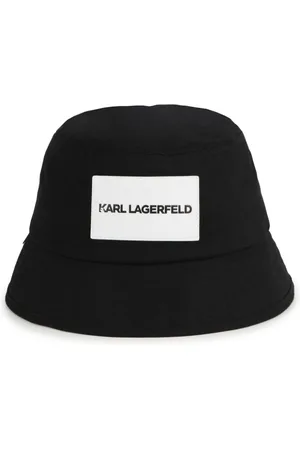Karl Lagerfeld Logo-appliqu?? cotton bucket hat