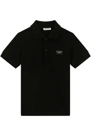 Dolce & Gabbana Logo-plaque cotton polo shirt