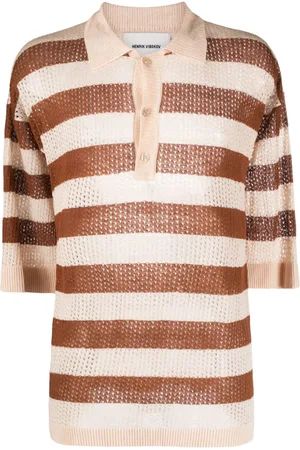 HENRIK VIBSKOV Flax striped polo shirt