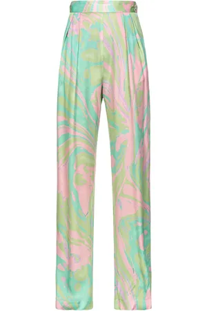 Pinko Abstract-print straight-leg trousers