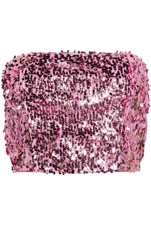 ROTATE Sequined bandeau top