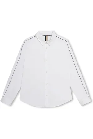 HUGO BOSS Stripe-trim long-sleeve shirt