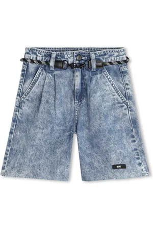DKNY Acid-wash denim shorts