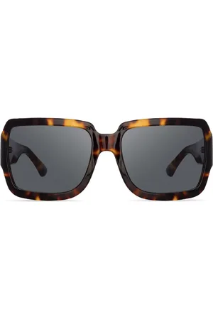 Linda Farrow Tortoiseshell-effect square-frame sunglasses