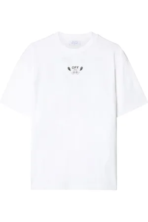 OFF-WHITE Arrow-embroidered cotton T-shirt