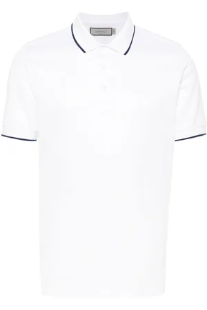 CANALI Contrast-trim polo shirt