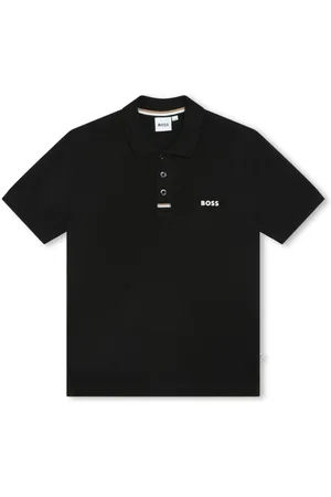 HUGO BOSS Logo-print stretch-cotton polo shirt