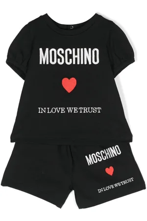 Moschino Embroidered-logo shorts set