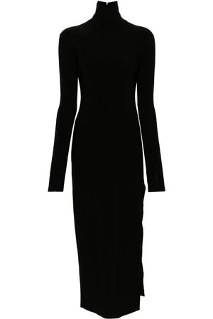 Norma Kamali Side-slit stretch-jersey maxi dress