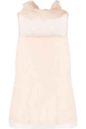 Fabiana Filippi Roll-neck tulle top