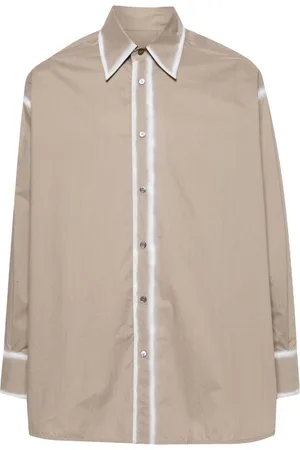 Maison Margiela Contrasting-trim poplin shirt