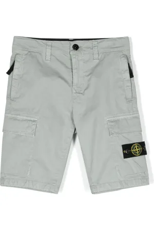Stone Island Compass-patch knee-length cargo shorts