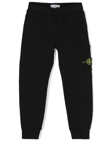 Stone Island Compass-badge cotton track pants