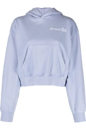 Sporty & Rich Logo-print cropped hoodie