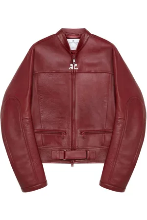 Courrèges Scuba leather biker jacket