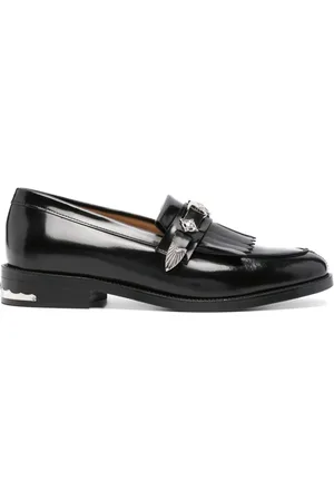 TOGA VIRILIS Stud-embellished leather loafers