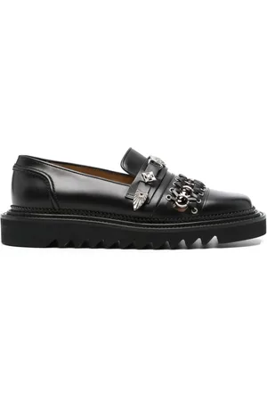 TOGA VIRILIS Stud-embellished leather loafers
