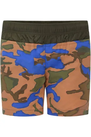 Moncler Camouflage-print panelled shorts
