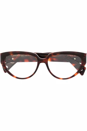 Lanvin Logo-plaque tortoiseshell-effect glasses