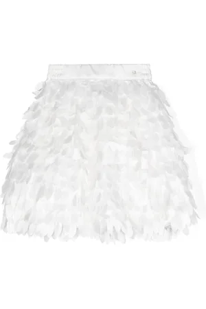 MONNALISA Appliqu??-detail slip-on skirt