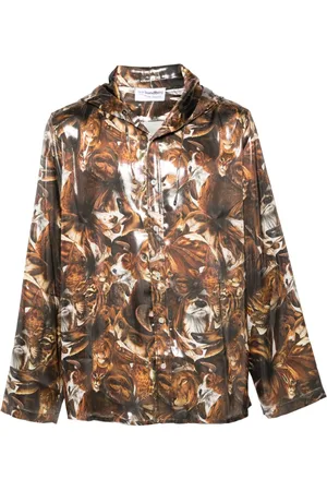 Acne Studios Graphic-print hooded lightweight jacket