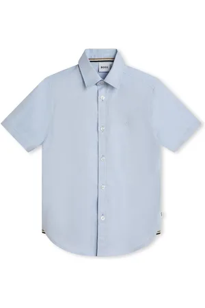 HUGO BOSS Logo-embossed short-sleeve shirt