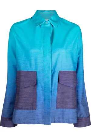 Bambah Gradient-effect linen shirt