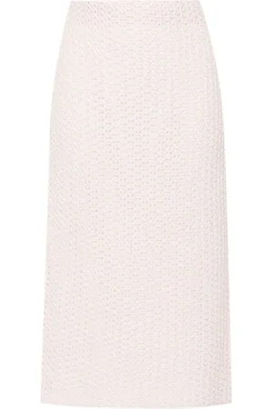 Fabiana Filippi Sequin-detail open-knit skirt