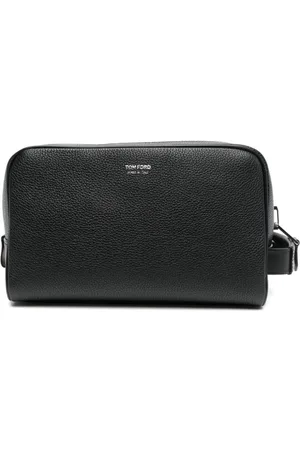Tom Ford Logo-print leather wash bag