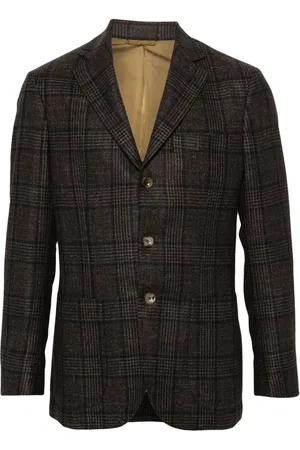 Sartorio Napoli Tartan pattern blazer