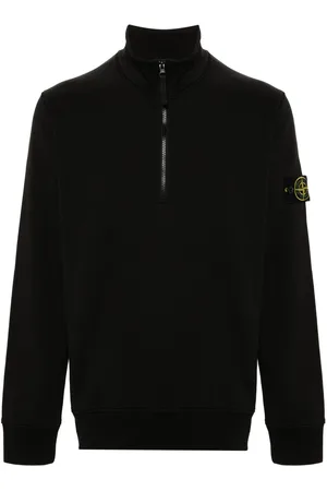 Stone Island Compass-patch zip-up sweatshirt