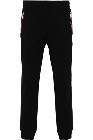 Moschino Logo-lettering cotton track pants