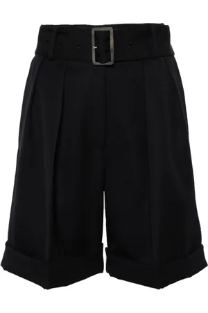 Golden Goose Belted virgin wool-blend shorts