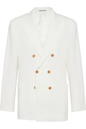 Brunello Cucinelli Double-breasted linen blazer