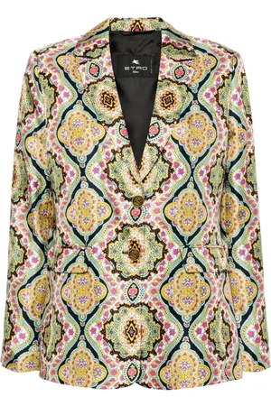 Etro Floral-print silk blazer