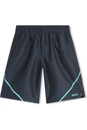 HUGO BOSS Contrast-trim swim shorts