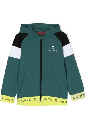 Aigner Logo-embroidered colour-block track jacket