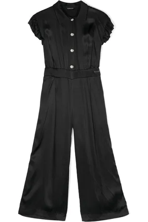 MONNALISA Cut-out satin jumpsuit