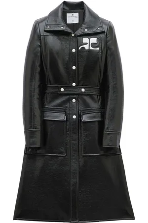 Courrèges Logo-patch trench coat