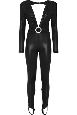 Philipp Plein Shoulder-pads lam?? jumpsuit