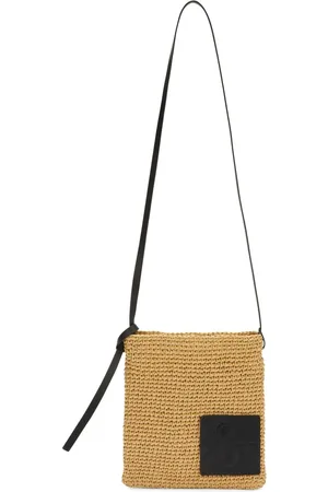 Jil Sander Interwoven raffia crossbody bag