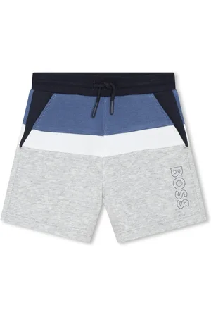 HUGO BOSS Logo-print colour-block shorts