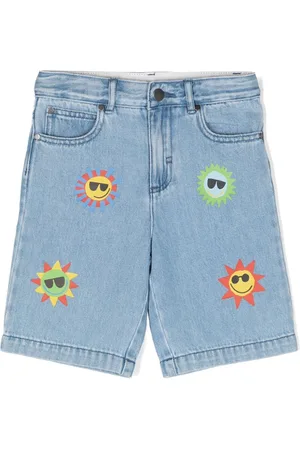 Stella McCartney Sun-print denim shorts