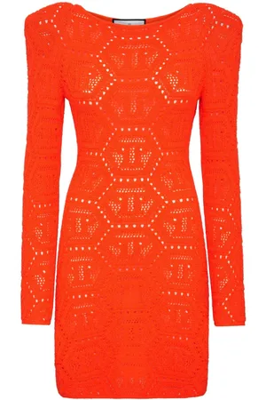 Philipp Plein Monogram-intarsia mini dress