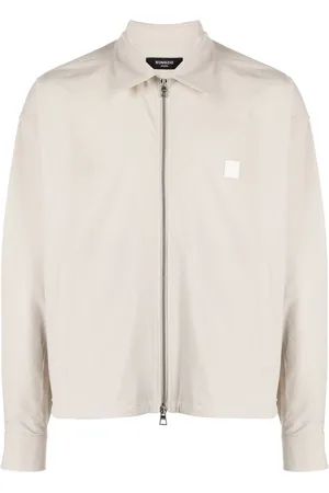 SONGZIO Logo-patch zip-up shirt jacket