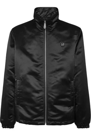 Philipp Plein Logo-appliqu?? satin-finish windbreaker