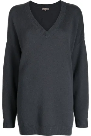 N.PEAL Fine-knit V-neck cashmere jumper