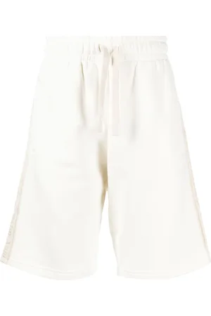 Palm Angels Logo-tape cotton track shorts